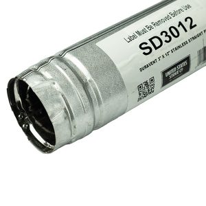 Straight Pipe, Stainless, 3 X 12 inches