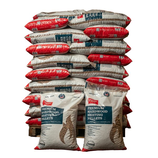 Hardwood Heating Pellets, 40 lb bag (Pallet, QTY 50 Bags)